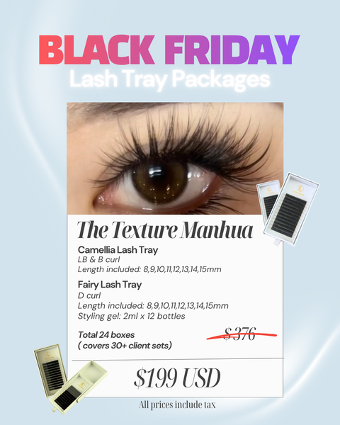 The Texture Manhua Lash Tray Packages